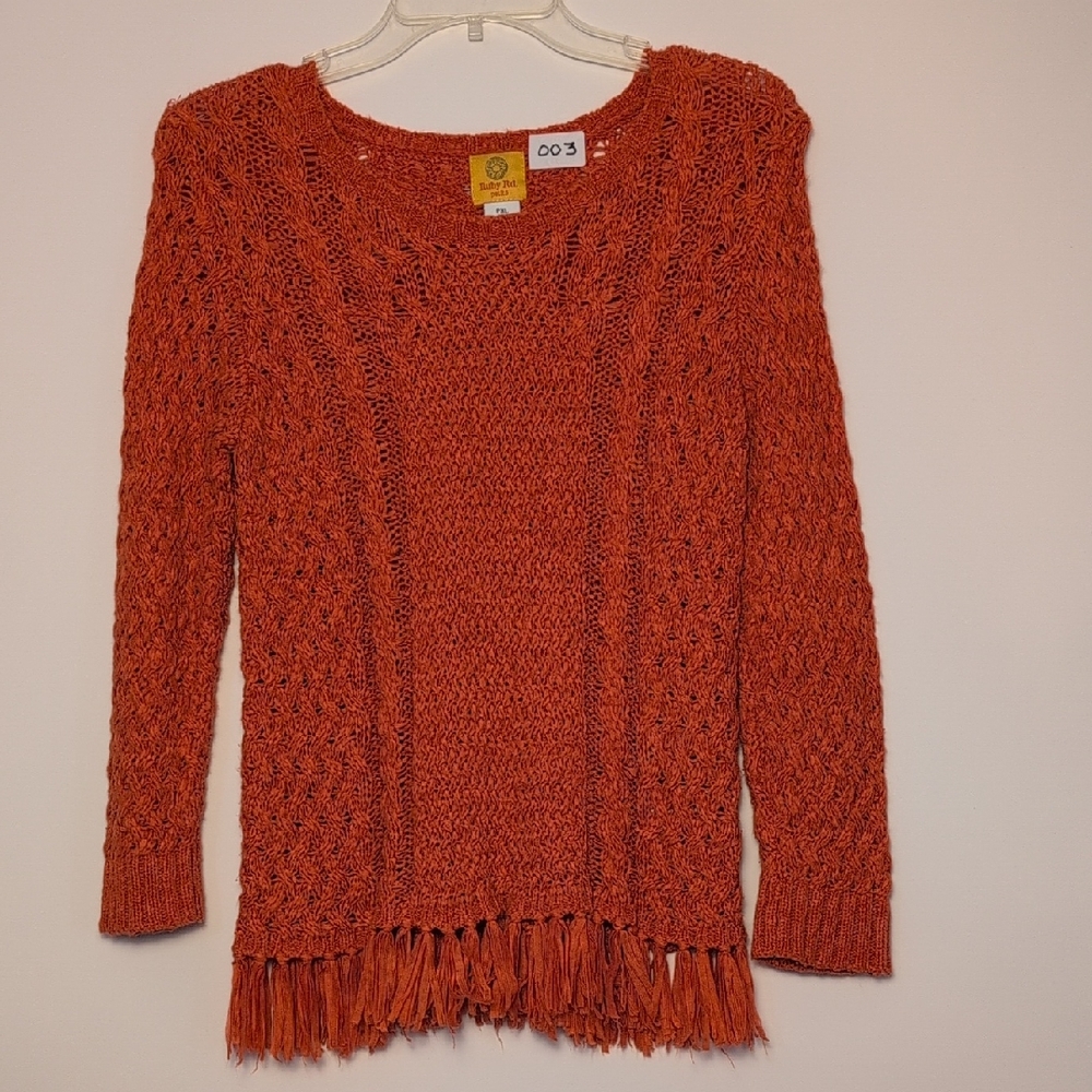 Ruby Rd. Women's Orange Knit Sweater